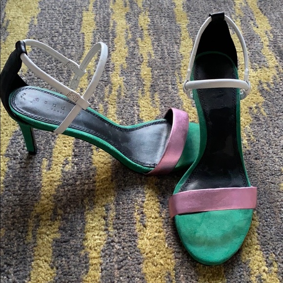 SANDRO PARIS SANDAL HEELS. WORN ONCE - Picture 1 of 3